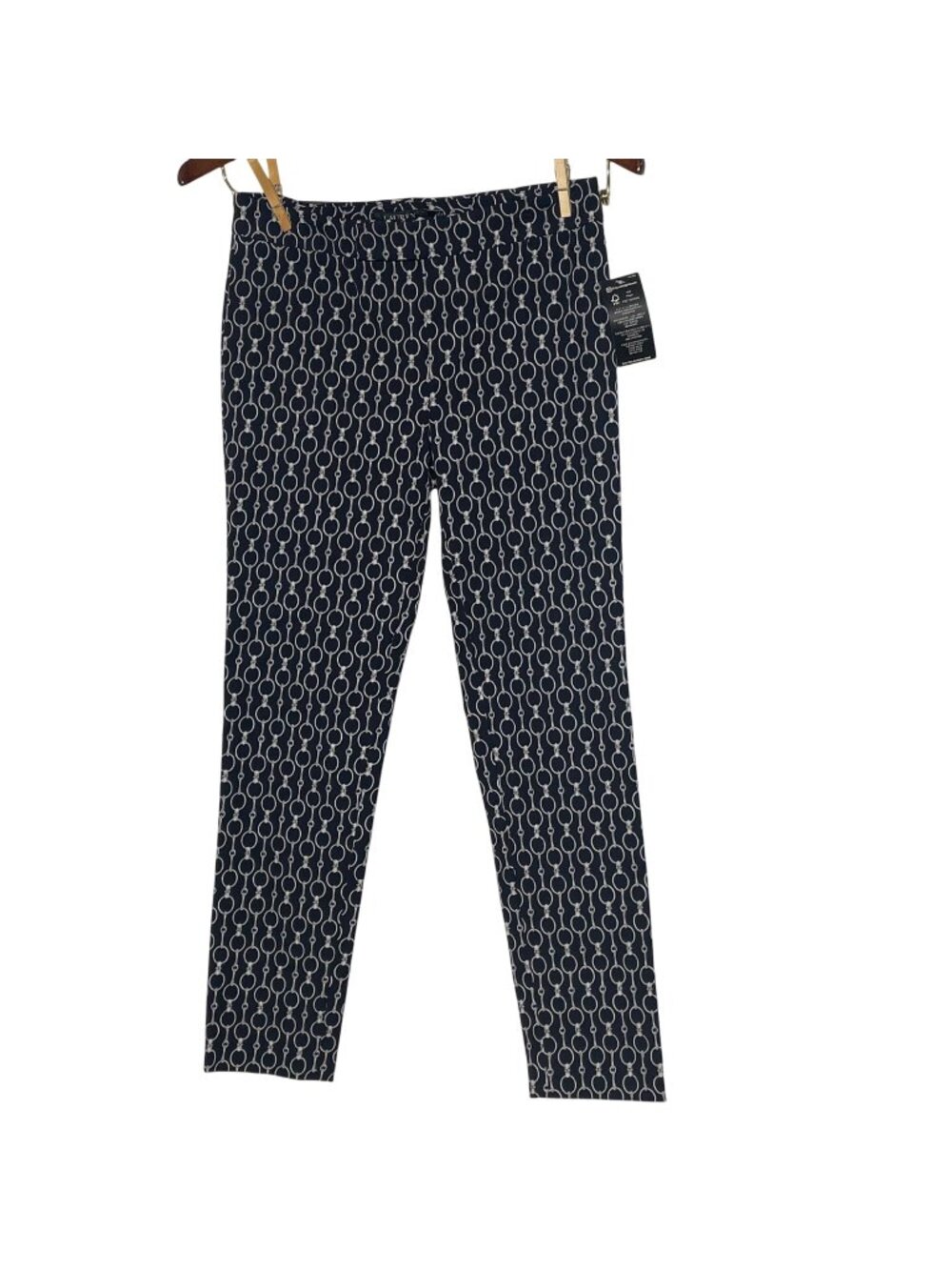 Lauren Ralph Lauren Chain Link Equestrian Pants Sz 4 Preppy Old Money Navy Blue